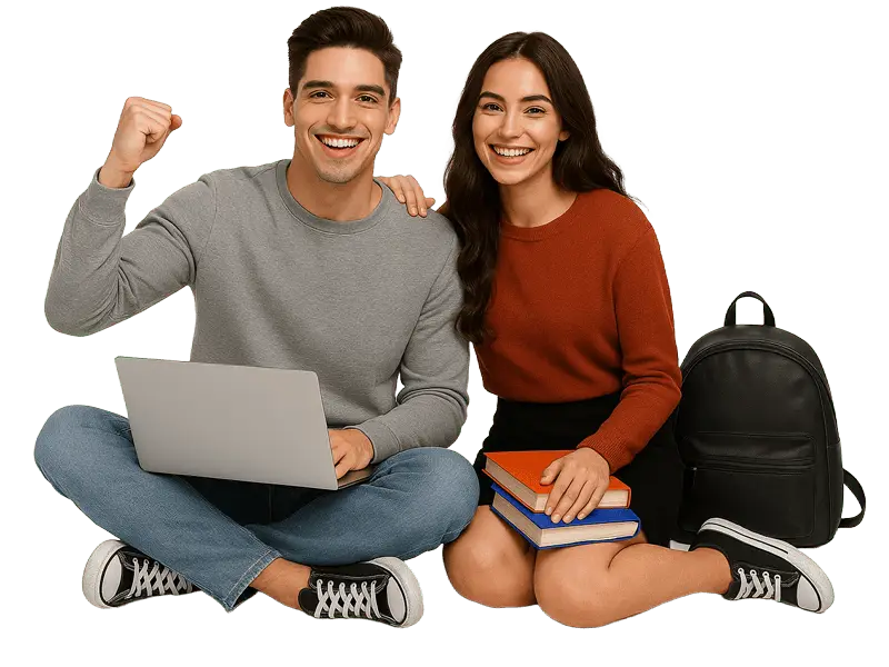 About Medcity International Academy | German, IELTS, OET, PTE & NCLEX-RN Coaching Kerala 1 ai dalle generated male and female sitting happy 02