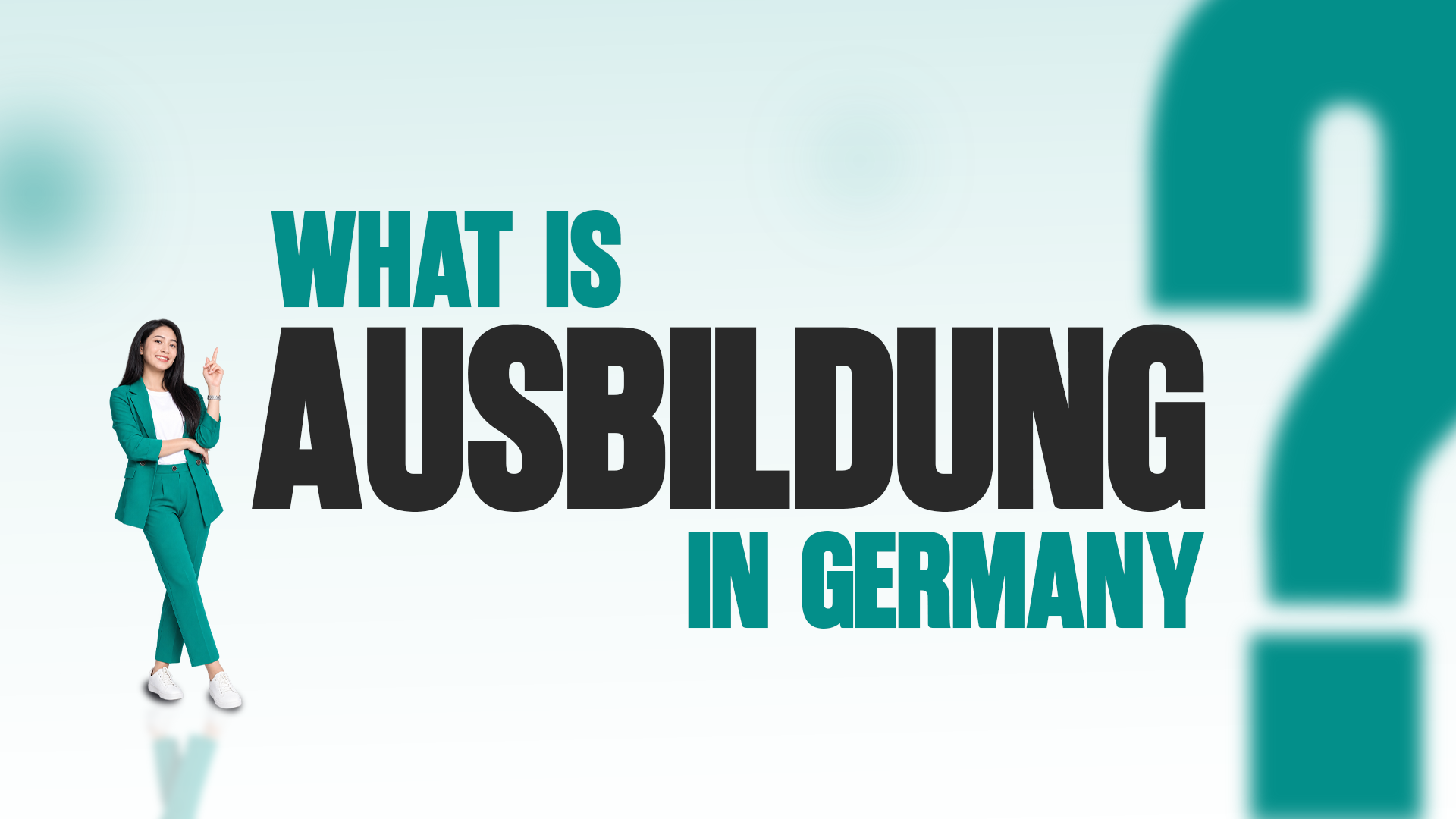 What is Ausbildung in Germany graphic explaining the German vocational training pathway for international students and career aspirants.